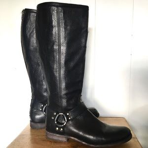 Frye Phillip Harness Black Size 9.5 B